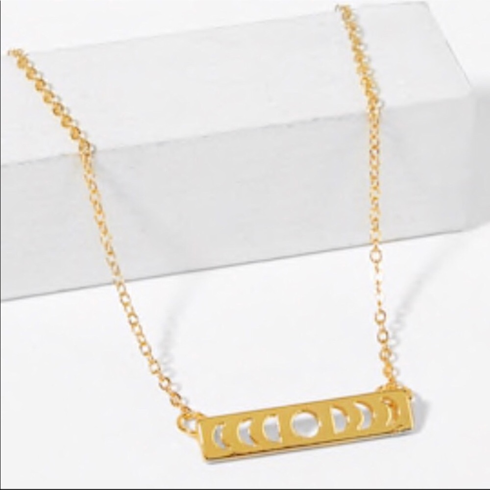 Good Moon Phases Bar Necklace